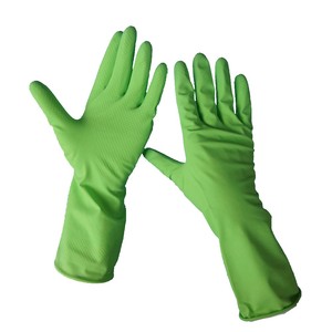 Gants ménagers FURUNDA extra longs en <span class=keywords><strong>latex</strong></span> naturel, paume diamantée, non doublés, résistants aux déchirures, antidérapants, avec <span class=keywords><strong>manchette</strong></span> à poignet pour - Product Image 1