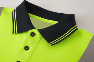 HBC Custom Men's High Visibility Regular Fit Security Work Uniform <span class=keywords><strong>Polo</strong></span> Shirt con rayas reflectantes Yellow <span class=keywords><strong>Polo</strong></span> Shirt - Product Image 6