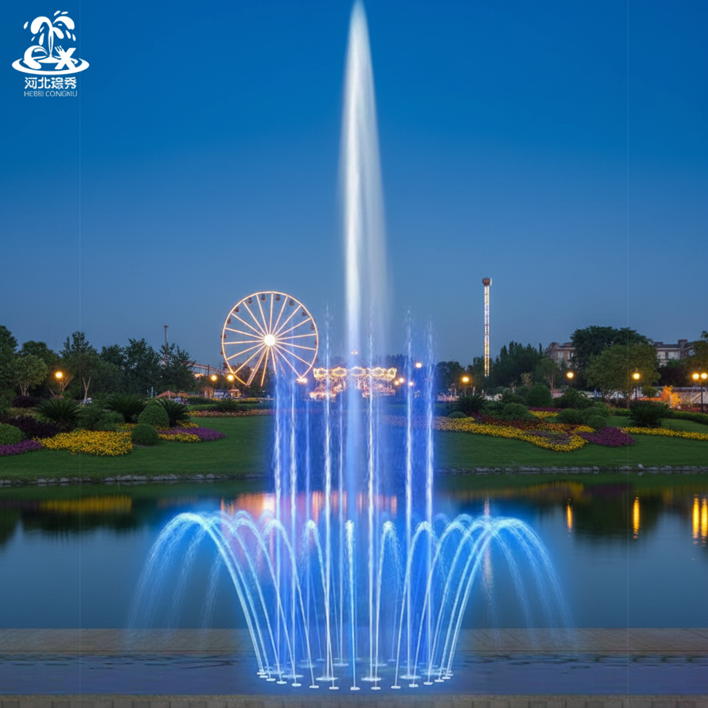 Led Color Changing Fountain Equipment Water Feature Singing Musical Fountain Equipment Design