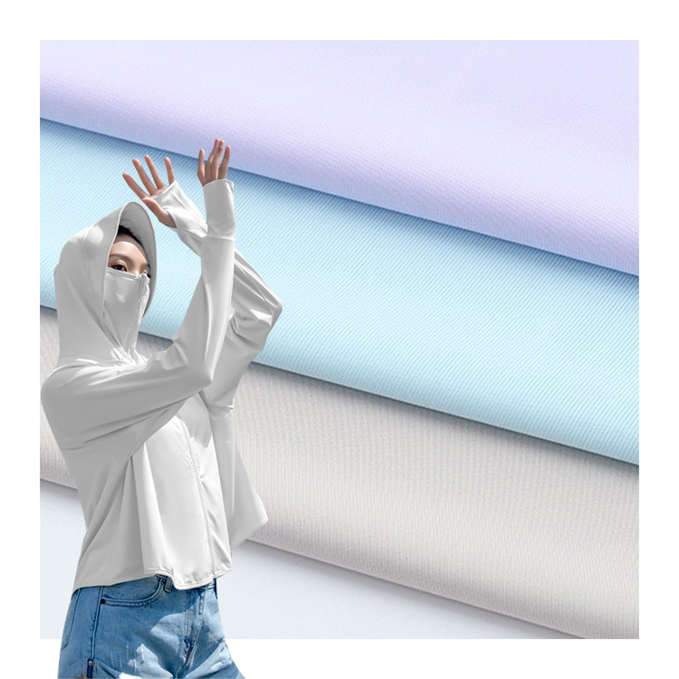Top Quality 87%nylon 13%spandex Ice Silk Breathable Functional Upf50+ Anti Uv Sunscreen Skin Clothing Fabric