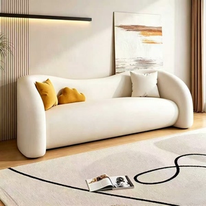 Canapé en tissu incurvé avancé, multi-usage, pour salon, chambre, salon de beauté, réception, espace de repos - Product Image 3