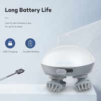 Brosse de massage électrique vibrante, étanche et sans fil pour le cuir chevelu, gratte-tête portable pour la croissance des cheveux