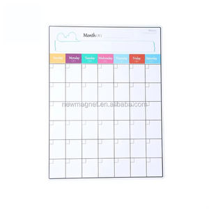 Tableau hebdomadaire magnétique européen-américain pour réfrigérateur, autocollants effaçables, aimants pour tableau blanc, messages, animaux de compagnie 4x4 - Product Image 5