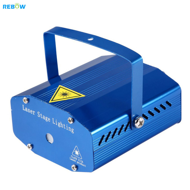 Rebow LED Stage Laser Projector Strobe Lighting Stroboscope Novedos Festa Mini Disco Lamp Party Light
