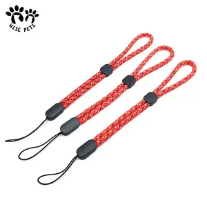 High Strength Tactical Webbing Key Ring Holder Strap Silicone Loop String Short Keychain Clip Finger Wrist Lanyard For Phone Cam