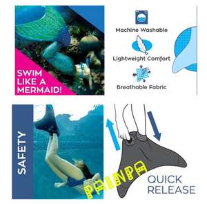 Briller paillettes sirène queues avec palmes <span class=keywords><strong>de</strong></span> natation bikini splash <span class=keywords><strong>maillot</strong></span> <span class=keywords><strong>de</strong></span> <span class=keywords><strong>bain</strong></span> sea-maid bikini pour bébé filles - Product Image 2