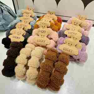 2025 New Cotton Hair Rope Seamless Bear Mask Hair <b>Ring</b> Head Strap High Elastic Durable No Injury Sweet Style Home Use for <b>Kids</b> - Product Image 1