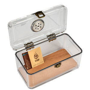 Humidor de Puros Portátil de Pequeña Capacidad <span class=keywords><strong>Grus</strong></span> FAYUE, Diseño Moderno, Plástico Transparente con Cierre, Técnica de Laca para Principiantes, Ecológico - Product Image 5