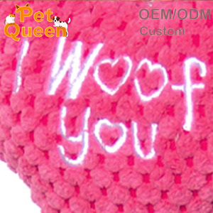 Juguete Interactivo Ecológico <span class=keywords><strong>para</strong></span> <span class=keywords><strong>Perros</strong></span> con Cuerda y Pelota - Corazón de Peluche Personalizable <span class=keywords><strong>para</strong></span> el Día de San Valentín Rojo/Rosa - Product Image 5