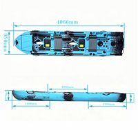 Kayak de pêche modulaire pliable LSF 2.1-3M de long, 1M de large, avec pédales et moteur, pour une personne, avec bac à poissons vivants intégré, garantie 1 an, pour la pêche et le surf