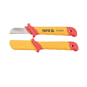Cuchillo de Electricista Yato YT-21210, Hoja Recta de Acero Inoxidable de 50 mm, Herramienta Industrial para Pelar Cables - Product Image 1
