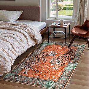 Alfombras lavables grandes y suaves <span class=keywords><strong>para</strong></span> sala de estar, alfombra Vintage <span class=keywords><strong>para</strong></span> sala de estar, alfombra antideslizante resistente a las manchas debajo de la <span class=keywords><strong>Mesa</strong></span> - Product Image 2