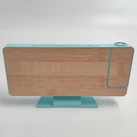 Réveil projecteur LED moderne et simple avec thermomètre et calendrier, affichage à grandes lettres pour chambre à coucher