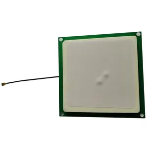 60*60*5mm umpan ganda 868MHZ/915MHZ UHF pembaca RFID directional antena Patch keramik dengan kabel dan PCB