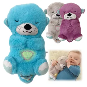 Groothandel Draagbare Pluche Fopspeen Bedtijd Buddy Baby Slaap Fopspeen Ademhaling Otter Teddybeer