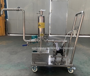 Système de filtration liquide mobile sanitaire en acier inoxydable, boîtier de filtre à sac et à cartouche mobile pour la filtration du miel et de l'huile d'arachide - Product Image 6