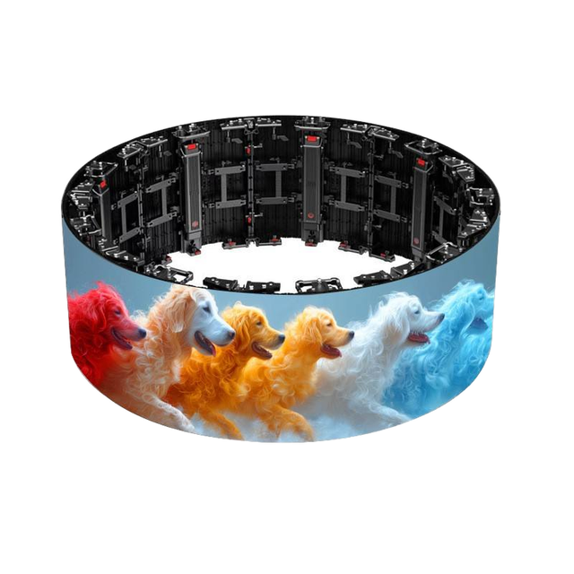 Circular Large Externo Outdoor IP65 Waterproof Led Screen Tv Led Store Club Full Color Smd Led Signage flexible screen