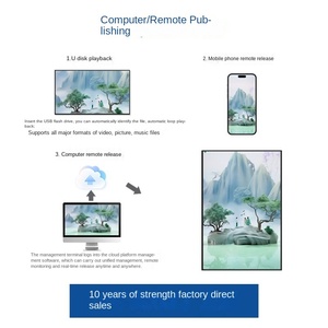 จอแสดงผลโฆษณาแบบติดผนังขนาด 22/<span class=keywords><strong>32</strong></span>/50/65 นิ้ว ความละเอียดสูงแบบ IPS LCD ระบบแอนดรอยด์ บางเฉียบ ความสว่าง 500cd/m² - Product Image 2
