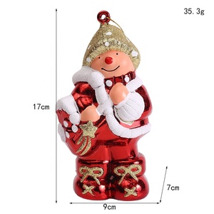 Fournisseur de décorations de Noël YY, Père Noël en verre soufflé à la main avec boîte cadeau, ornements suspendus, décorations de fête - Product Image 5