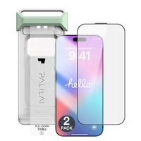 Protection d'écran en verre trempé 9H 3D AR HD anti-graisse, étanche et résistante à l'usure pour iPhone 15 16 17 18 Pro Max avec kit applicateur