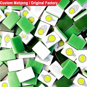 Fichas de Mahjong de Lujo Personalizadas de Fábrica en Acrílico Verde y Melamina de 37-42 mm, Juego de Mesa, Juegos de Mahjong Americanos - Product Image 1