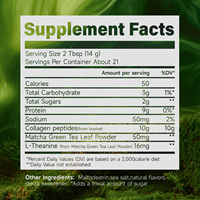 Collagène en peptides certifié NSF HALAL KOSHER CE, poudre de matcha bovin, L-théanine, services de marque privée OEM