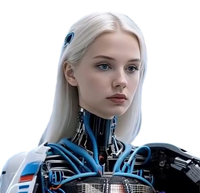 Tête de robot intelligent et dialogue IA, expression faciale dynamique, robot compagnon programmable