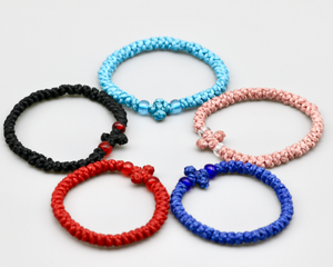 Cuerda de Oración Ortodoxa Griega Komboskini, 45+5 Nudos, Hilo, Cuerda Hecha a Mano, Cruz Griega, Pulsera de Oración - Product Image 1