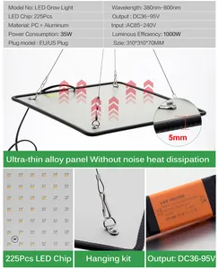 1000W LED Grow Light Panel Full Spectrum Phyto Lamp For Indoor Grow Tent Plants Growth Light Cultivation Grow Led Light