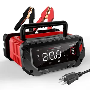 HTRC Portable 20a chargeur de batterie de voiture 12v 24v automatique moto camion Agm Lifepo4 plomb acide démarrage arrêt batterie réparation bricolage