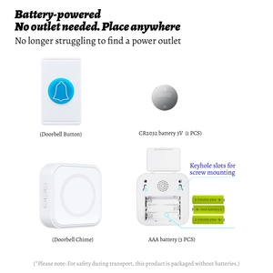 Sonnette électronique sans fil intelligente pour la maison, télécommande numérique à très longue portée, pour enfants et personnes âgées, appel sonore ding-dong - Product Image 3