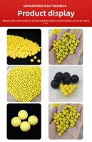 Billes de paintball en caoutchouc massif à bas prix, calibres .68, .43, .50, jaunes et noires, 6,8 mm, 8 mm, 9 mm, 10 mm, 12,4 mm, 17 mm, 22 mm, 100 pièces
