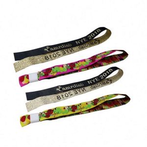 Custom Festival Fabric Woven Wristbands for Events - Product Image 1