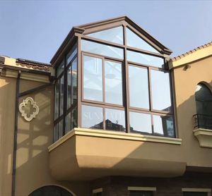 Véranda en aluminium robuste sur mesure avec toit en verre, pour piscine, <span class=keywords><strong>spa</strong></span>, ou restaurant, avec <span class=keywords><strong>solarium</strong></span> rétractable - Product Image 5