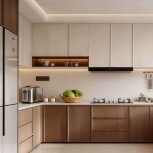 Gabinetes de Cocina Multifuncionales de Diseño Moderno y Lujoso Personalizados, y Gabinetes de Almacenamiento con Luz LED - Product Image 1