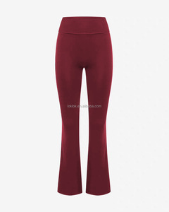 Pantalones de Yoga con Campana, Cintura en Forma de V, Leggings de Yoga Personalizados, Elásticos en Cuatro Direcciones, Sin Costuras, Ligeros, Cómodos y de Alta Calidad - Product Image 1
