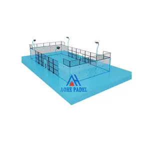 Factory Customized Outdoor Artificial Grass Cancha De Padel Customized Panoramic Padel Tennis Courts
