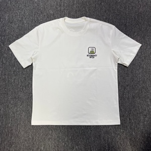 เสื้อยืดคอกลมโอเวอร์ไซส์ผู้ชาย ลายกราฟิกถังขยะวินเทจแบบฮาล์ฟโทนดอทด้านหน้า พิมพ์ลายยางบาร์โค้ดขนาดเล็กด้านหลัง สไตล์เรโทร รับผลิตแบบ OEM ODM - Product Image 4