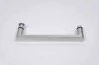 Poignée de porte de douche en acier inoxydable 304 poli, barre plate de 230 mm entre centres pour porte de douche sans cadre