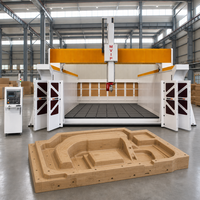Centre d'usinage CNC 5 axes professionnel pour la fabrication de moules de fonderie et de moules de salle de bain à grande échelle, sur mesure