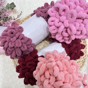 Meilleures ventes Fil chenille bouclé épais et doux, à boucles pour les doigts, sans crochet ni aiguille, écologique, résistant à l'abrasion, pour crochet - Product Image 2