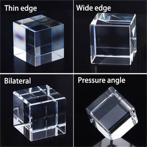 Vente en gros de haute qualité personnalisé Transparent 3d Gravure Laser Chanfreiné Papier Poids K9 Cube <span class=keywords><strong>Cristal</strong></span> vierge - Product Image 3