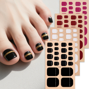 Vente chaude en gros, semi-durci, DIY, 22 pièces, pédicure, vernis à <span class=keywords><strong>ongles</strong></span> <span class=keywords><strong>pour</strong></span> les orteils, autocollants et enveloppes <span class=keywords><strong>pour</strong></span> <span class=keywords><strong>ongles</strong></span> - Product Image 1