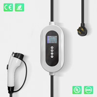 Chargeur EV portable réglable 32A Type 1, câble de charge EVSE intelligent de niveau 2 16A, contrôle par application, 110V-240V, IP66, CE, FCC, Type 1 EVSE