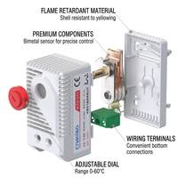 Interrupteur thermostatique intelligent MIBO 250V 10A normalement fermé, contrôleur de chauffage 0 à 60 ° Contrôle de température C PC pour la domotique