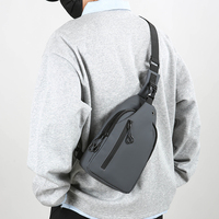 Nueva Bolsa de Pecho de Nailon para Hombre, Versión Coreana, Moderna, Bandolera Deportiva, Mochila de Gran Capacidad, Impermeable, para Exteriores