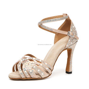 Zapatos de baile profesionales de perlas nobles para mujeres adultas 9cm estándar nacional salsa latina <span class=keywords><strong>Bachata</strong></span> rumba <span class=keywords><strong>Samba</strong></span> - Product Image 3