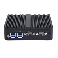Komputer Mini Tanpa Kipas N95 Baru untuk Kantor Rumah, RAM 8GB SSD, Win10 J6412, Mini PC Industri Terintegrasi, Dual Lan RS232 HD VGA 4G