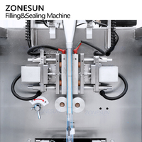 Machine de remplissage et de scellage verticale automatique à haute vitesse ZONESUN ZS-FP220 pour pâte alimentaire, sauce épaisse, sachet