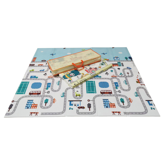 Safe Foam Playmat for Tummy Time Reversible Portable Baby Floor Mat for Infant Toddler Waterproof Foldable Baby Play Mat